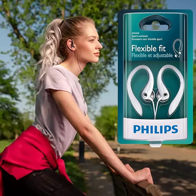 Philips SHS3200WT/37 Flexible Earhook Headphones White