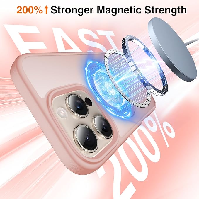 360° O-Ring MagStander for iPhone 14 Pro Max Case with Magnetic Kickstand Ring Holder [Compatible with MagSafe][360°Rotate Stand][Military Shockproof] iPhone 14 Pro Max Phone Cover Pink