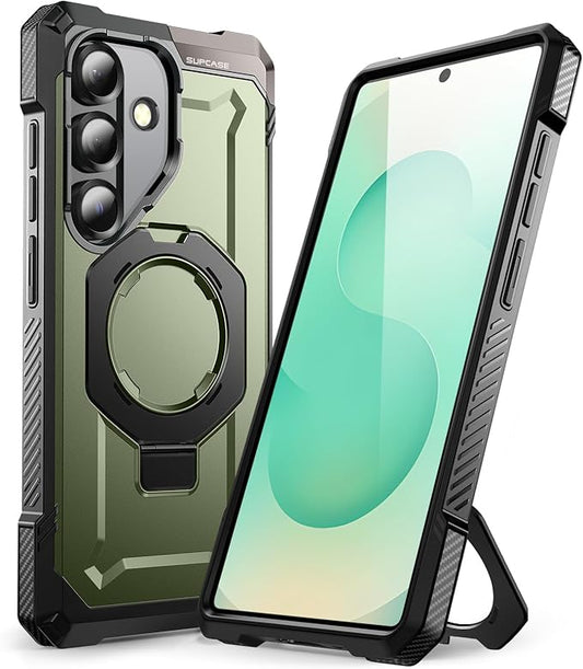 SUPCASE for Samsung Galaxy S25 Case with Stand (Unicorn Beetle Grip), [Compatible with MagSafe] [Military-Grade Drop Protection] Heavy Duty Shockproof Magnetic Phone Case for Galaxy S25 6.2", Guldan