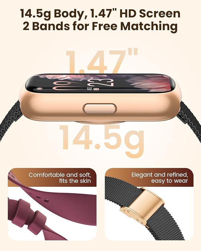 RUXINGX Fitness Tracker, Smart Watches for Women with Heart Rate Monitor, Sleep and Step Tracker, 20+ Sport Modes Fitness Watch for Women, Smart Watch for Android Phones & iPhones