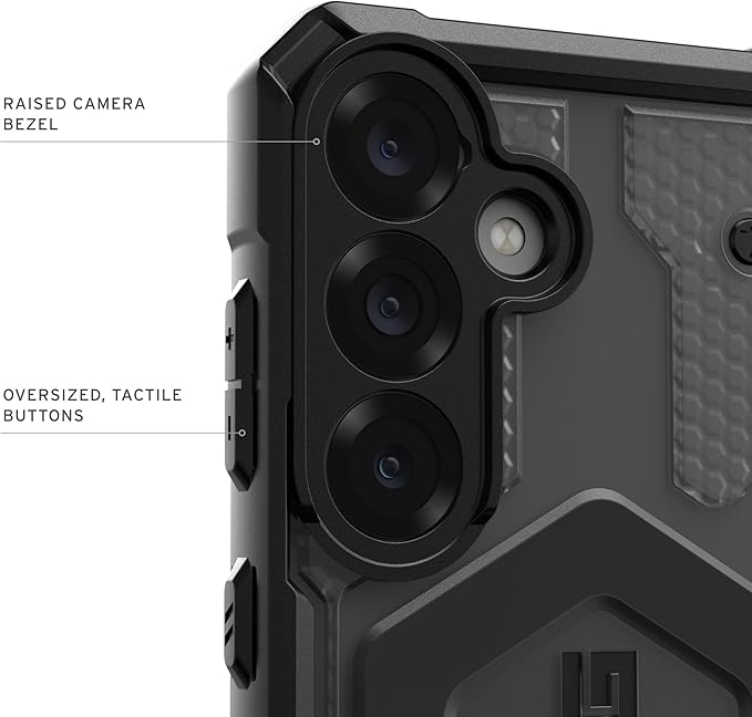 URBAN ARMOR GEAR UAG Designed for Samsung Galaxy S25 Case 6.2" Pathfinder Clear - Compatible with Magnetic Charging Transparent Rugged Military Drop Tested Protective Cover, Ash