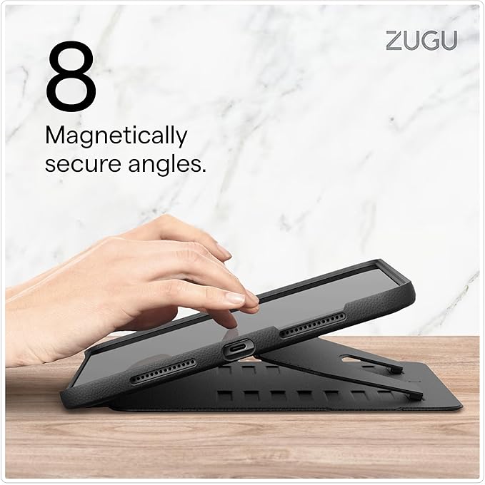 ZUGU CASE for 10.2 Inch iPad 7th / 8th / 9th Generation Case (2021/2020/2019), Protective, Thin, Sleek Design, Magnetic Stand, Sleep/Wake Cover, Magnetic Cover, Black