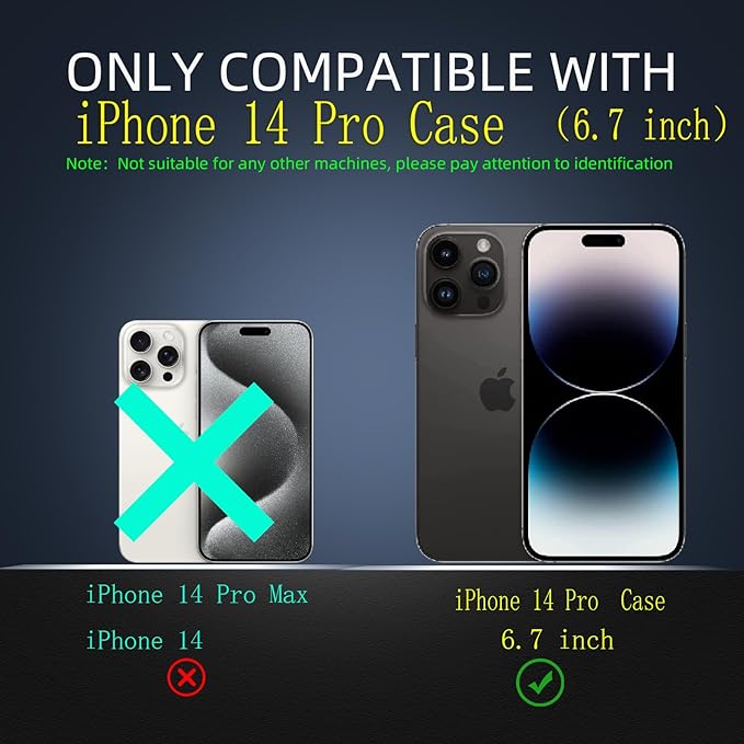 for iPhone 14 Pro Case Magnetic Compatible with MagSafe Wireless Charging,Built-in Kickstand,with Camera Cover,with 2 Screen Protectors,Anti-Scratch Shockproof Heavy Duty Protection Red