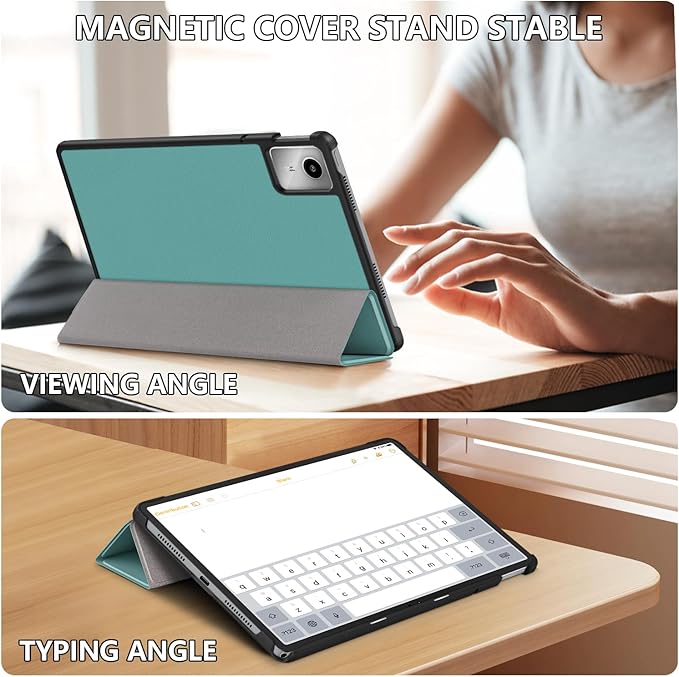 Case Compatible with Lenovo Tab M11 2023 TB-330FU / Lenovo Xiaoxin Pad 2024 TB-331FC 11 Inch Tablet,Slim Lightweight Trifold PC Cover with Auto Wake/Sleep Function,Green