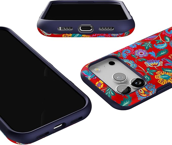 Casely iPhone 17 Pro Case | Painted Flowers | Frida Kahlo Floral | Bold Protective Design | Compatible with MagSafe