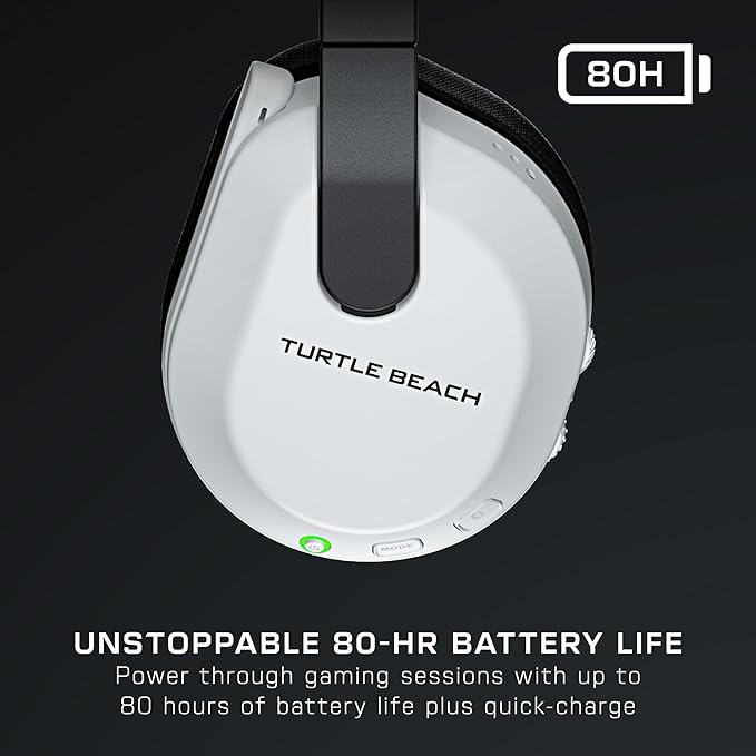 Turtle Beach Stealth 600 Wireless Multiplatform Amplified Gaming Headset for Xbox Series X|S, Xbox One, PC, PS5, PS4, & Mobile – Bluetooth, 80-Hr Battery, Noise-Cancelling Mic – White