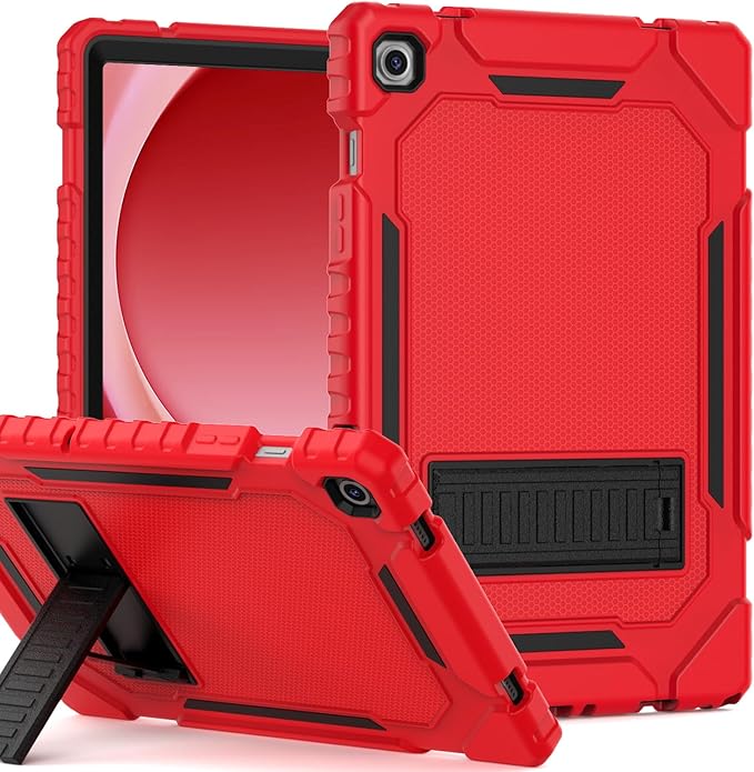 Grifobes for Samsung Galaxy Tab A9 Plus 11 Inch 2023 Cases, Heavy Duty Shockproof Rugged Cover for New Samsung Tablet A9+ 11" Case (SM-X210/X216/X218) with Kickstand for Kids, Red+Black