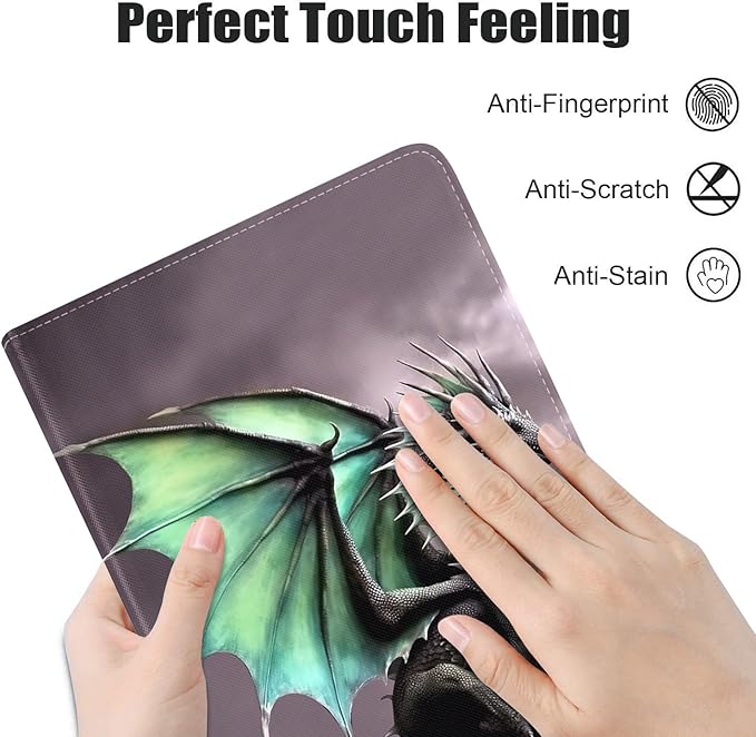 Case for Samsung Galaxy Tab A7 10.4 inch 2022/2020 (SM-T500/T503/T505/T507/T509), Premium PU Leather Stand Folio Cover with Auto Sleep/Wake, Dragon