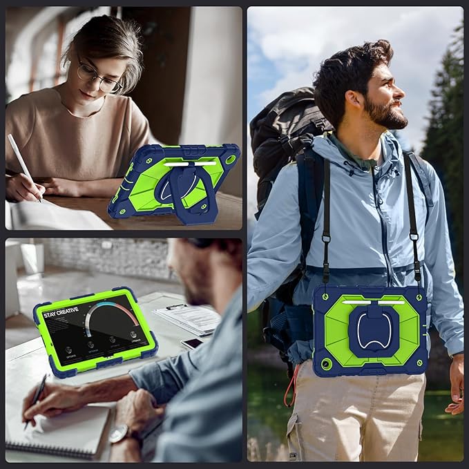 Case for Galaxy Tab A9 Plus Case 11 Inch with Screen Protector/Rotating Stand/Pen Holder,Military Grade Shockproof Cases for Samsung Galaxy A9+/A9 Plus Tablet Cases (SM-X210/X216/X218)