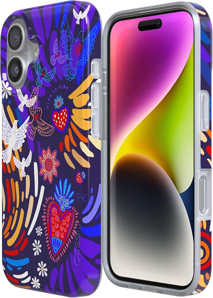 Casely iPhone 17 Case | Viva La Vida | Frida Kahlo Collage | Compatible with MagSafe | Classic Ultra Slim Design