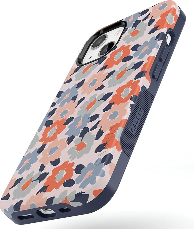 Casely iPhone 14 Case | Field of Flowers | Pastel Floral | Compatible with MagSafe | Bold Protective Design