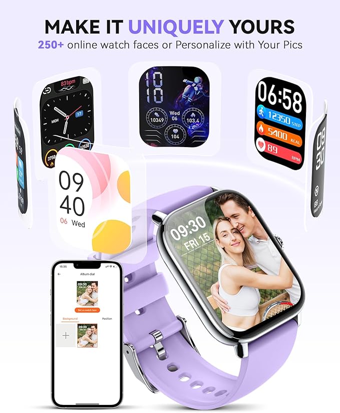 Smart Watch for Women Men- Answer/Make Call, 2025 IP68 Waterproof Fitness Step Sleep Tracker Watch with Monitor Activity Counter Smartwatch for Andriod iPhone iOS Samsung Compatible