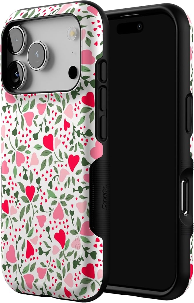 Casely iPhone 17 Pro Case | Vines of Love | Floral Heart | Bold Protective Design | Compatible with MagSafe