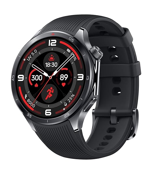 OnePlus Watch 3 Obsidian Titantium, 32GB, 120-Hour Battery, Health & Fitness Tracking, Sapphire Crystal Design, Titanium Bezel, Dual-Engine, Wear-OS by Google