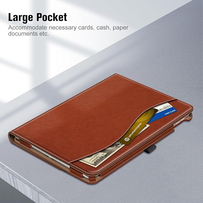 Fintie Case for iPad 9th / 8th / 7th Generation (2021/2020/2019) 10.2 Inch - [Corner Protection] Multi-Angle Viewing Stand Cover with Pocket & Pencil Holder, Auto Sleep Wake, Vintage Brown