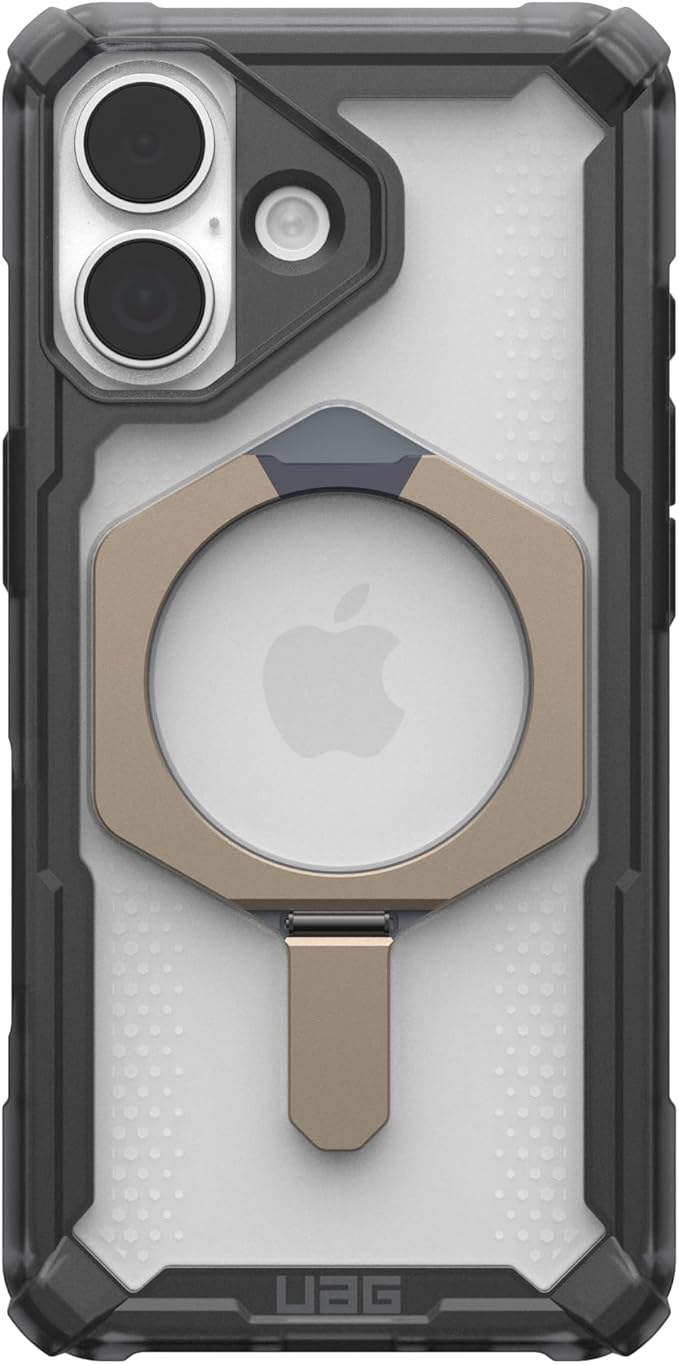 URBAN ARMOR GEAR UAG Designed for iPhone 17 Case with Kickstand Plasma XTE - Compatible with MagSafe Transparent Military Grade Protective Cover, Ash/Titanium