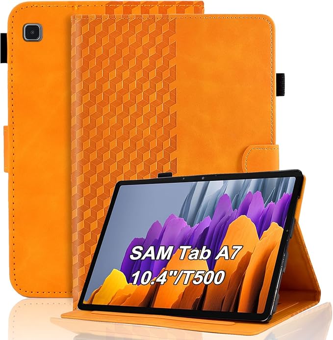 Case for Samsung Galaxy Tab A7 10.4-Inch 2020 (SM-T500/T505/T507) Magnetic PU Leather Folio Cover Card Holder Multi-Angle Galaxy Tab A7 10.4",Orange