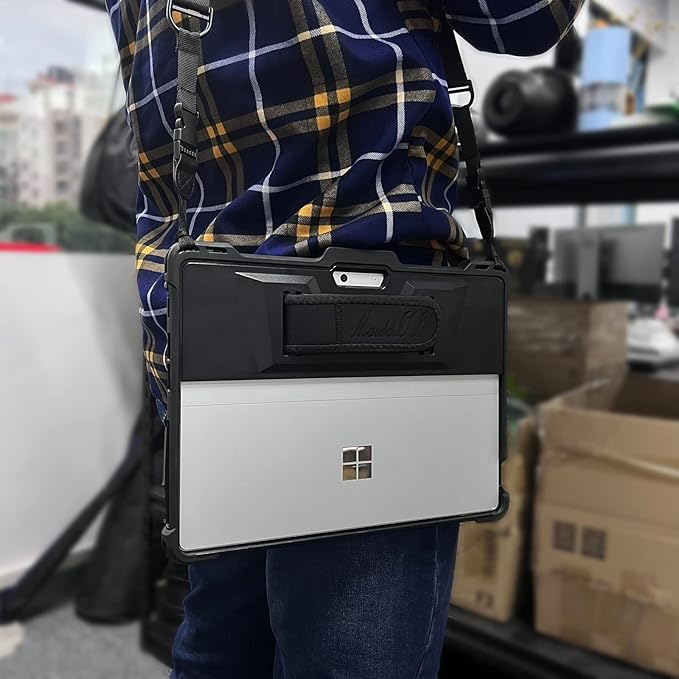 Rugged Case for Surface Pro 8 Microsoft Cover Funda de tableta Lightweight Shockproof Case Pen Holder 13 inch Sleeve Tablet Shell 2021 Release Black