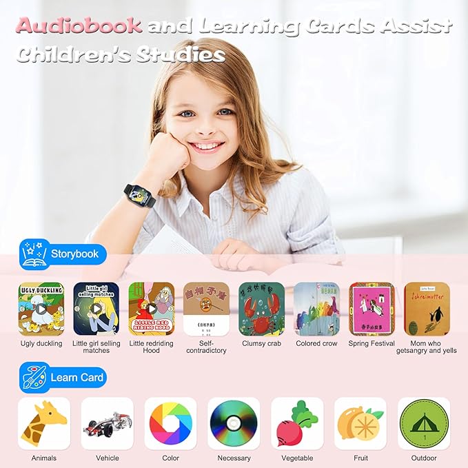 Smart Watch for Kids, 1.85" Fitness Tracker with Heart Rate, Sleep Monitor, IP68 Waterproof Smartwatches with Video Music, Pedometer, Game, NO APP/Phone, Gift for Boys Girls. (Classic, Black)