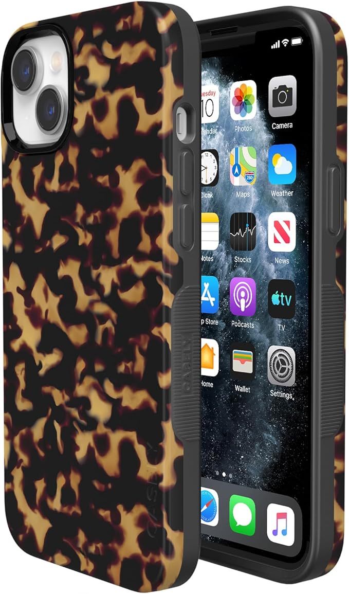 Casely iPhone 14 Case | Shell Shocked | Tortoise Print | Compatible with MagSafe | Bold Protective Design