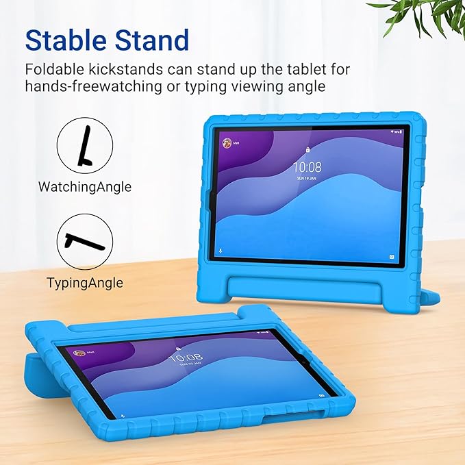 Kids Case for Lenovo Tab M10 HD 2nd Gen,Case for Lenovo TB-X306X/TB-X306F 2020 Release 10.1 inch 2nd Gen Tablet Kid Friendly Rotating Stand hockproof Light Weight EVA Cover, Blue