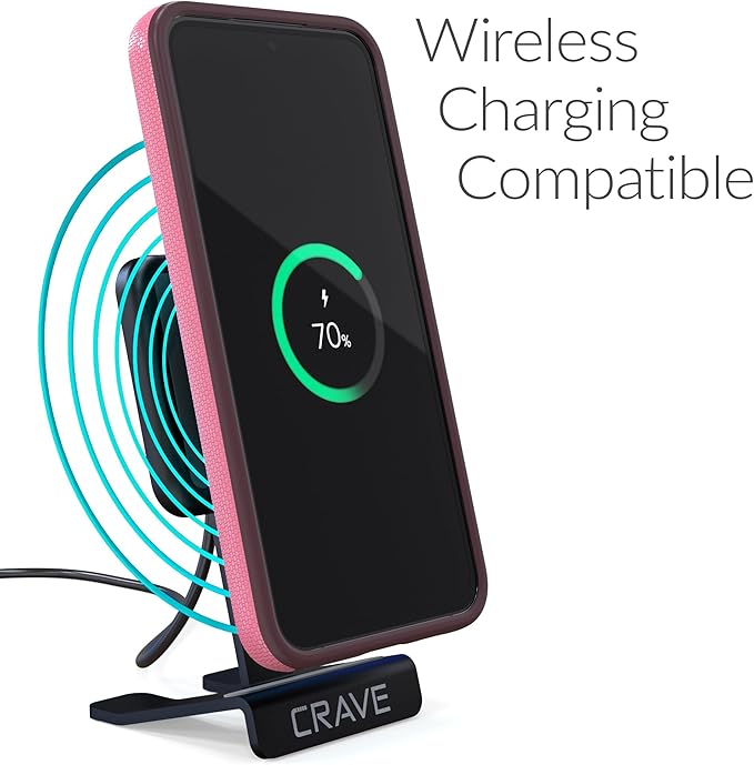 Crave Dual Guard Compatible with Samsung Galaxy S23 FE Case - Shockproof Protection with Dual Layer Design, Berry