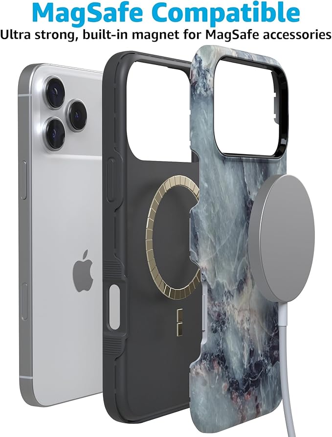 Casely iPhone 17 Pro Case | Deep Sea | Blue Marble | Compatible with MagSafe | Bold Protective Design