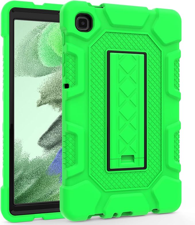 Rantice Samsung Galaxy Tab A7 Lite Case 2021, Hybrid Case with Kickstand, Shockproof Rugged Tablet Case for Kids Boys Girls, Green+Black