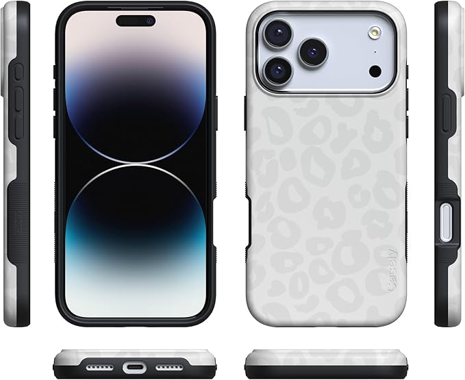 Casely iPhone 17 Pro Case | Into The Wild | White Snow Leopard | Compatible with MagSafe | Bold Protective Design