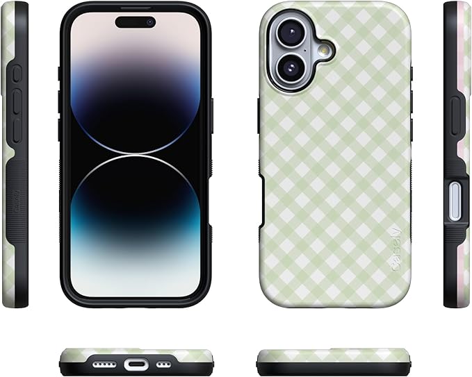 Casely iPhone 17 Case | Mint Lattice | Sunday Best | Compatible with MagSafe | Bold Protective Design