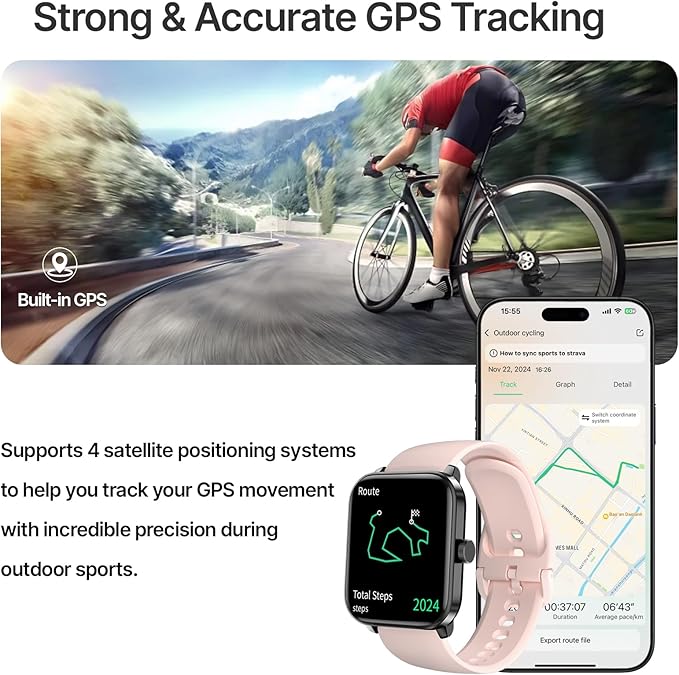 Smart Watch for Women(Answer/Make Call), 2025 New Smartwatch 1.83" HD Fitness Watch with GPS Built-in, 100+ Sport Modes, Heart Rate SpO2 Sleep Monitor, IP68 Waterproof Activity Tracker for Android iOS