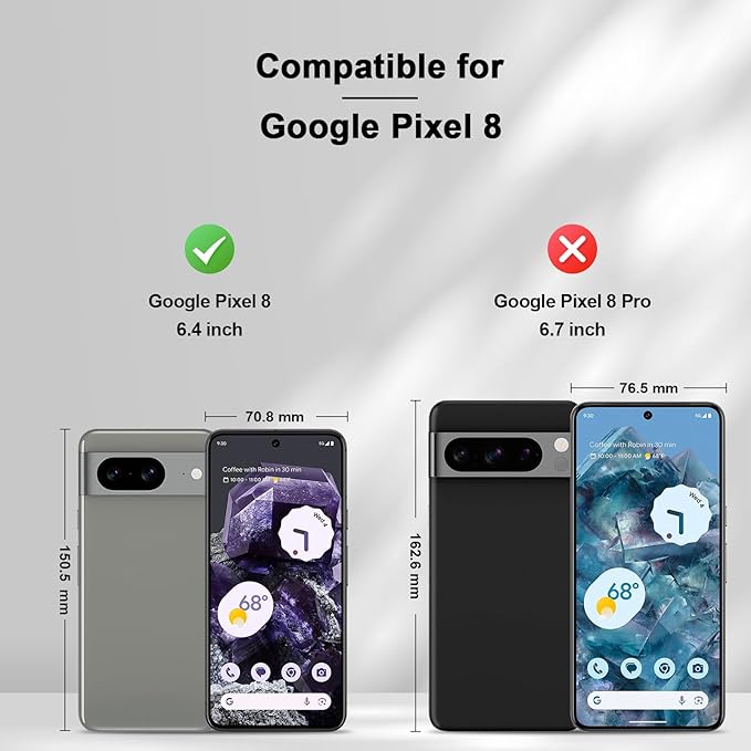 Jasonyu Flip Wallet Case for Google Pixel 8,Leather Magnetic Folio Cover with Card Holder,Kickstand - TPU Shockproof Durable Protective Phone Case,Black