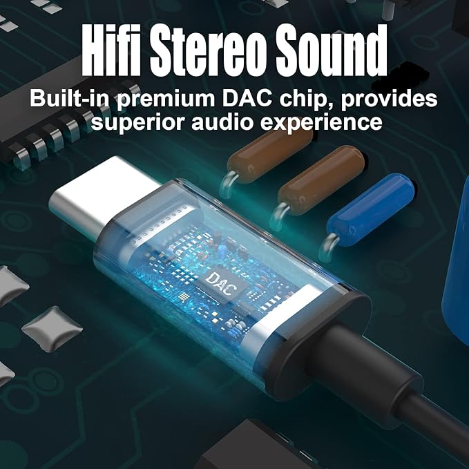 USB C Headphones, Type C Earbuds Magnetic Wired Earphones with Microphone and Volume Control Compatible with Google Pixel Xiaomi Samsung Oneplus Sony MacBook Black