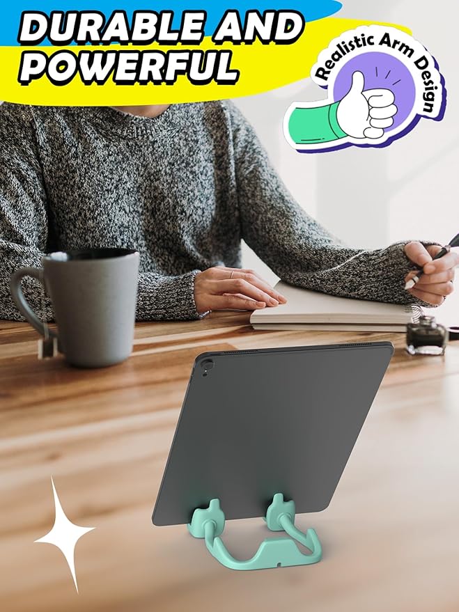 Stocking Stuffers for Teens Boys Girls Tablet Stand for iPad: Universal Compatible Thumbs Up Lazy Cell Phone Stand Holder for Desk Fun Birthday Gifts for Kids Men Women Gifts for Christmas