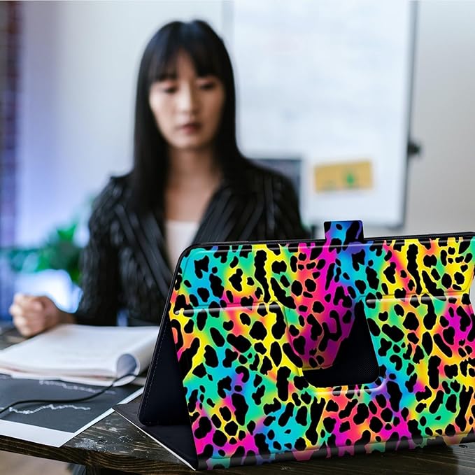 Case for Lenovo Tab P11 Pro Gen 2 11.2" 2022,Mxfdegf 360 Degree Rotating Stand and Magnetic Closure Case for 11.2 inch Lenovo Tab P11 Pro 2nd Generation,Colorful Leopard Print