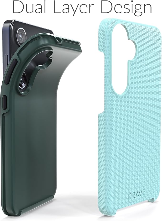 Crave Dual Guard for Samsung Galaxy S24 Case, Shockproof Protection Dual Layer Case for Samsung Galaxy S24 - Aqua