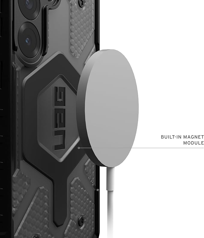 URBAN ARMOR GEAR UAG Designed for Samsung Galaxy S25 Case 6.2" Pathfinder Clear - Compatible with Magnetic Charging Transparent Rugged Military Drop Tested Protective Cover, Ash