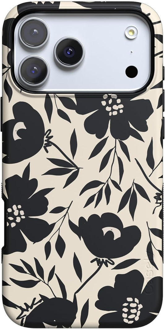 Casely iPhone 17 Pro Case | Dark Fantasy | Contrast Floral | Compatible with MagSafe | Bold Protective Design