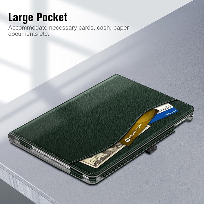 Fintie Case for iPad 9th / 8th / 7th Generation (2021/2020/2019) 10.2 Inch - [Corner Protection] Multi-Angle Viewing Stand Cover with Pocket & Pencil Holder, Auto Sleep Wake, Midnight Green