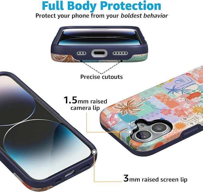 Casely iPhone 17 Case | Tropical Heat | Beachy Collage | Compatible with MagSafe | Bold Protective Design