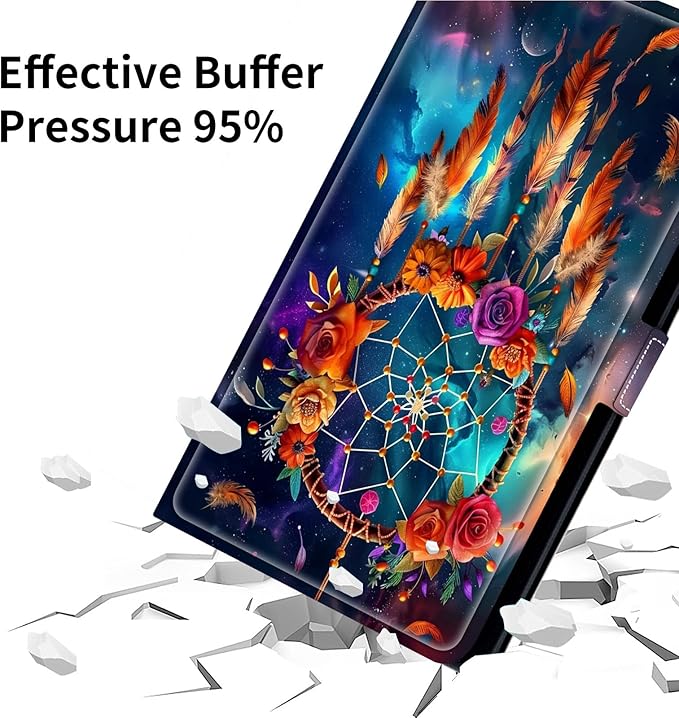 for Lenovo Tab M9 Case,9 inch Tablet Cover, Magnetic Closure Travel Portable Protective Case with 360 Degree Rotating Stand for Lenovo Tab M9 TB-310FU 2023-Glowing Dream Catcher