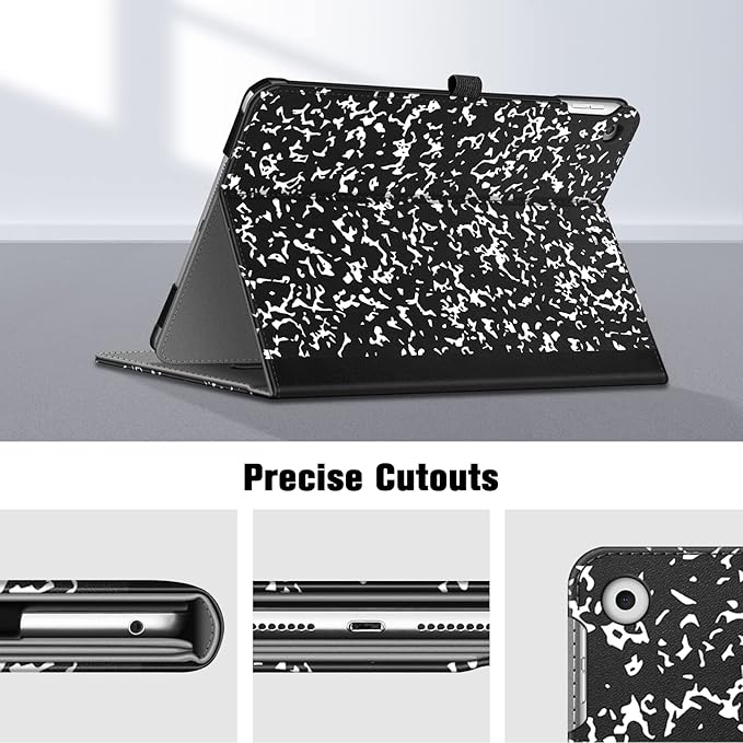 Fintie Case for iPad 9th / 8th / 7th Generation (2021/2020/2019) 10.2 Inch - [Corner Protection] Multi-Angle Viewing Stand Cover with Pocket & Pencil Holder, Auto Sleep Wake, Composition Book