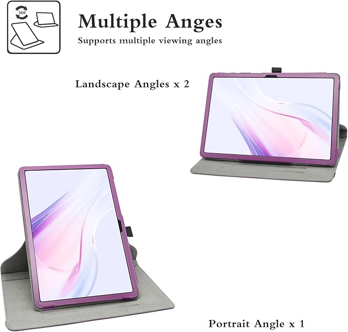 MAMA MOUTH for Galaxy Tab A9 Plus Rotating Case,360 Degree Rotary Stand with Cute Pattern Cover for Samsung Galaxy Tab A9 Plus 2023 (SM-X210 /SM-X215 /SM-X216) 11" Tablet,Purple