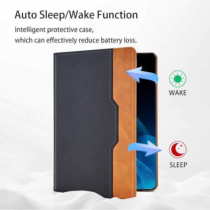 Tablet Case for Samsung Galaxy Tab A7 10.4 Inch 2020 (SM-T500/T505/T507) PU Leather Folio Flip Cover for Tab A7 SM T500 Multi-Angle Stand with Card Pocket ＆ Hand Starp,Black