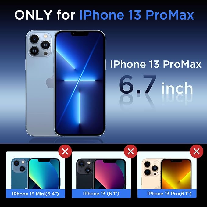 for iPhone 13 Pro Max Case with Kickstand, Compatible with MagSafe, [Invisible Stand] Anti-Slip Shockproof Military-Grade Protection, Magnetic Phone Case for iPhone 13Pro Max (Clear)