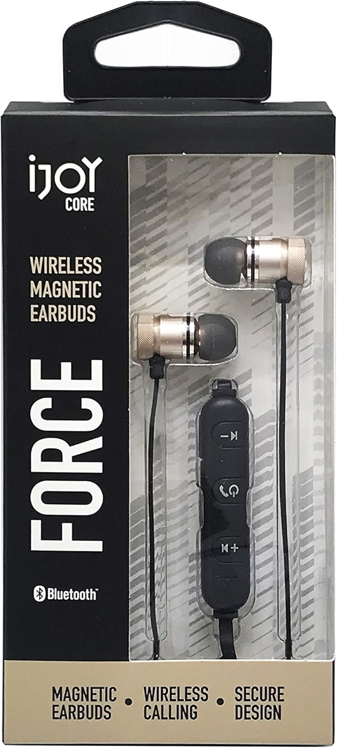 iJoy Bluetooth Wireless Sport Earbuds IPX4 Sweatproof Sport Headphones with Microphone, Noise Cancelling Earphones, Noise Cancelling Headset for Workout, Running, Gym