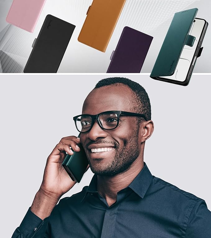 Wallet Flip Case for iPhone 17 Air 5G - [RFID Blocking] Luxury PU Leather Card Holder Magnetic Phone Cover with Kickstand,Shockproof Protective Case,Green