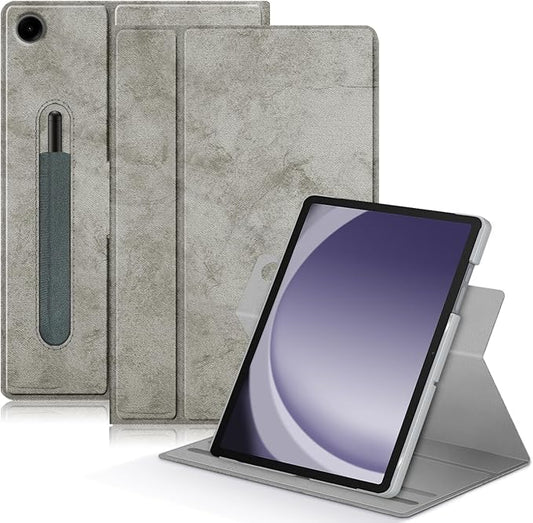 Case for Samsung Galaxy Tab A9 Plus/Galaxy Tab A9 + 11 Inch 2023 SM-X210/X216/X218 Tablet,360° Rotating Stand Cover with Auto Sleep/Wake,Gray