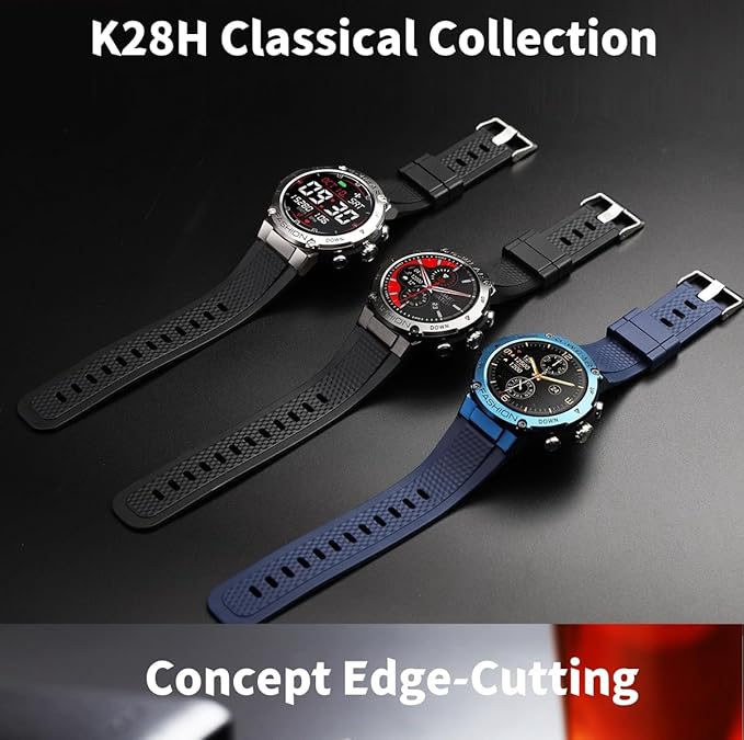 Military Smart Watch for Men(Answer/Dial Calls),100+Sports Modes, 5ATM Waterproof Fitness Watch with Heart Rate/SpO2/Blood Pressure for Android and iOS,1.32''HD DIY Screen Smart Watch-Blue