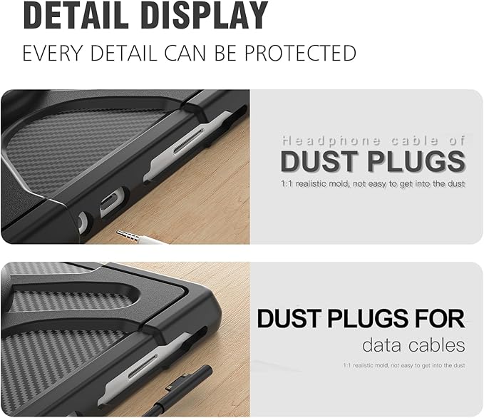 ZenRich Case for Microsoft Surface Go 4/3/2/1 10.5-inch,Protective Case for Surface Go 4/3/2/1 with 360 Rotating Kickstand/Hand Strap Heavy Duty Shockproof,Compatible with Type Cover Keyboard